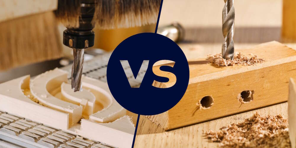 Pinnfräs jämfört mot borr – vad är skillnaden?