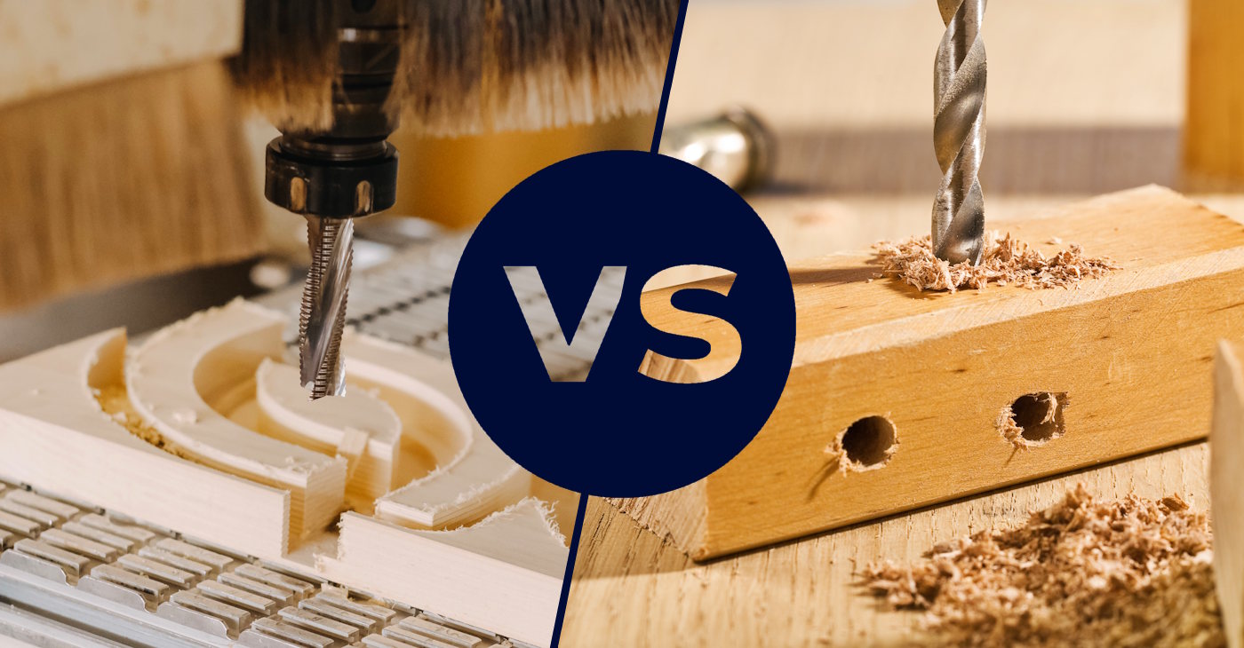 Pinnfräs jämfört mot borr – vad är skillnaden?